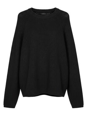 Jenni Kayne Cotton Fisherman Sweater in Black Size 3X